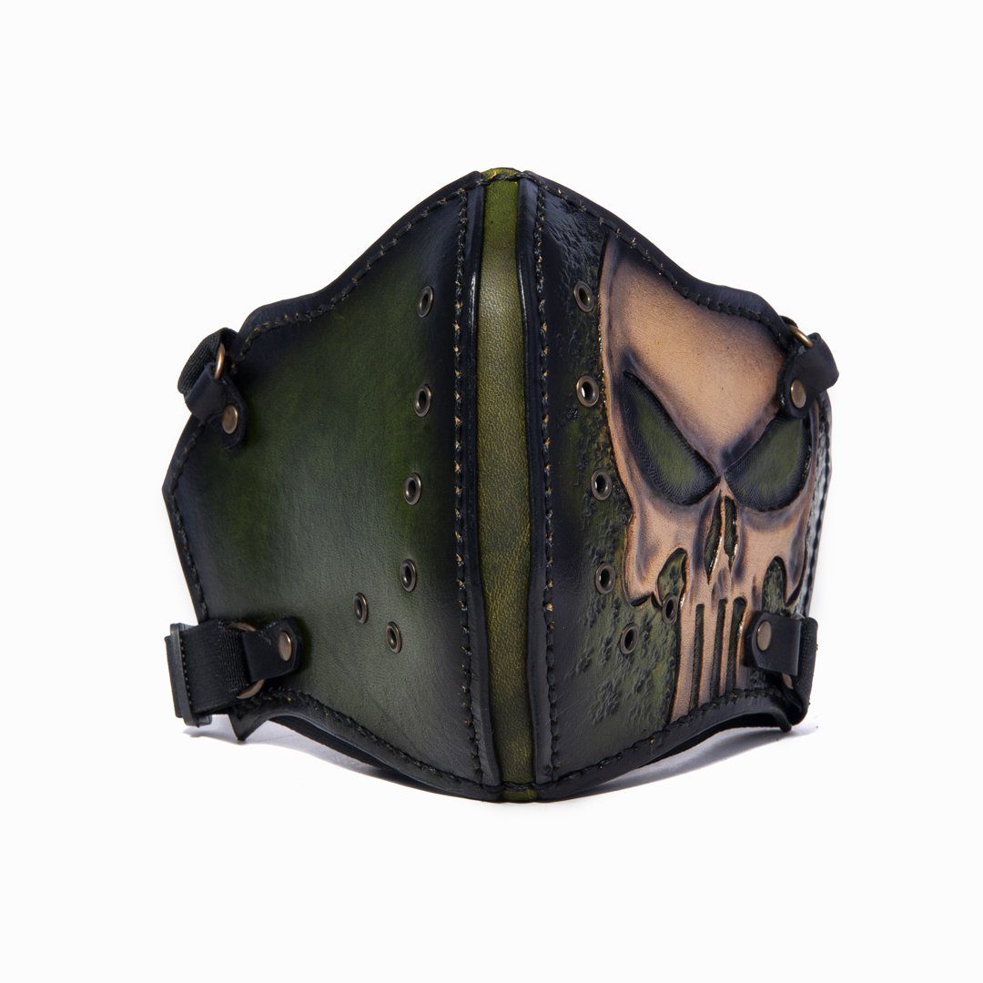leather motorcycle face mask