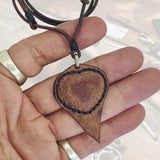 Boho Handcrafted Genuine Vegetal Leather Necklace with Gray Agate Stone-Unique Unisex Gift Fashion Jewelry