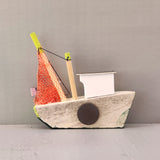 Wooden Ship Refrigerator Magnets - Handcrafted - Fishing Boat - Sail Ships