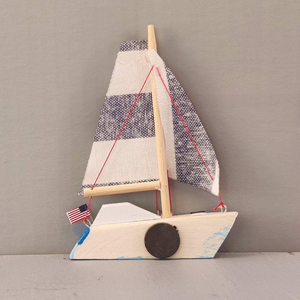 Wooden Ship Refrigerator Magnets - Handcrafted - Fishing Boat - Sail S ...