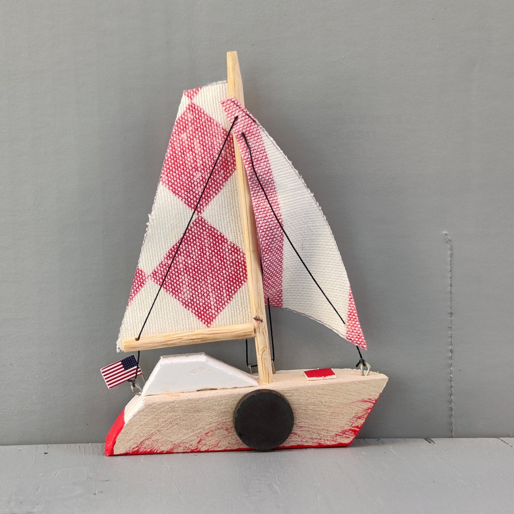 Wooden Ship Refrigerator Magnets - Handcrafted - Fishing Boat - Sail S ...